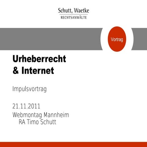 Impulsvortrag Urheberrecht & Internet