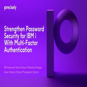 Strengthen Password Security for IBM i With Multi-Factor Authentication
