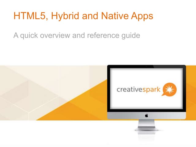 Web, Native & Hybrid Apps Overview