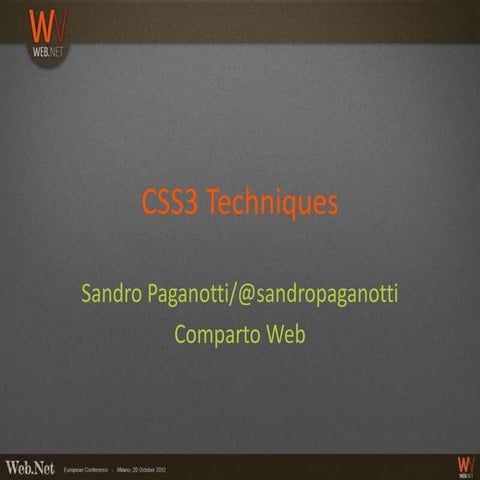 CSS3 Techniques | PPT