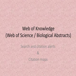 Web of knowledge advanced features