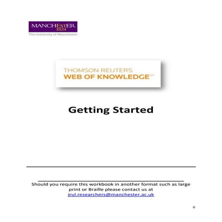 Web of knowledge workbook