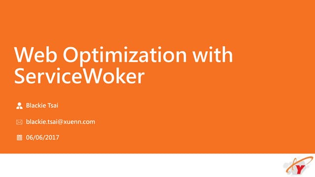 Web optimization with service woker
