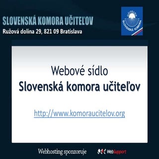 Webové sídlo komoraucitelov.org