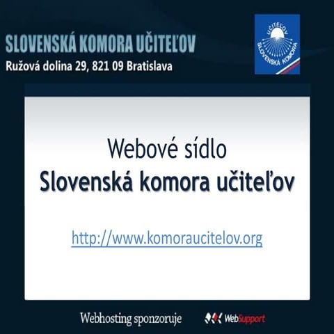 Webové sídlo komoraucitelov.org