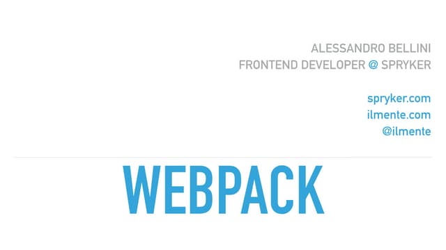 Webpack DevTalk