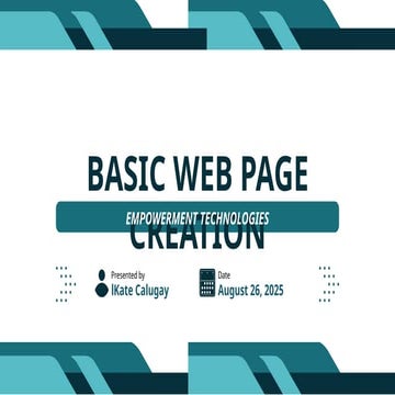 WEB PAGE - Empowerment Technology Senior High School Grade 12.pptx