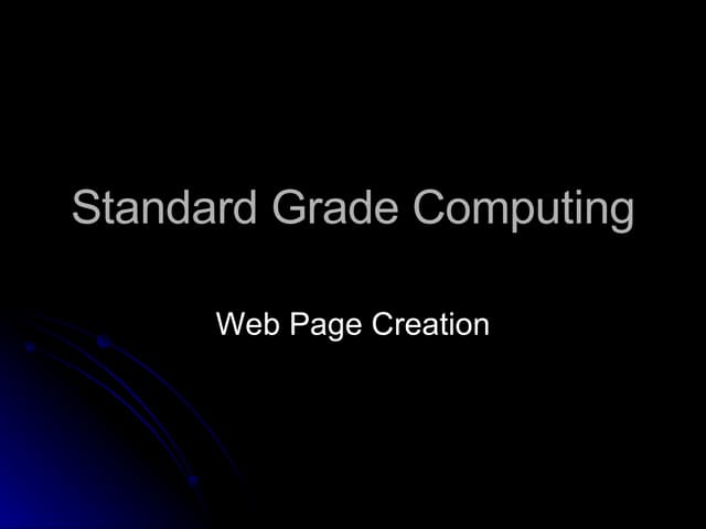 Webpage Creation