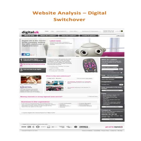 Webpage Analysis - Digital Switchover