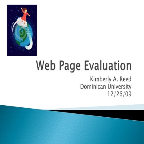 Web page evaluation Kim Reed