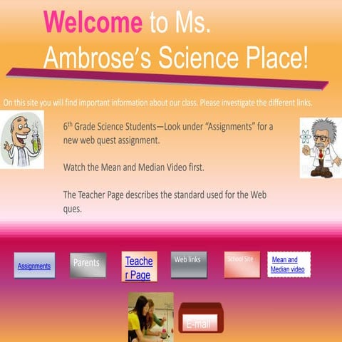 Web Page For Standard 6.2.1 Science