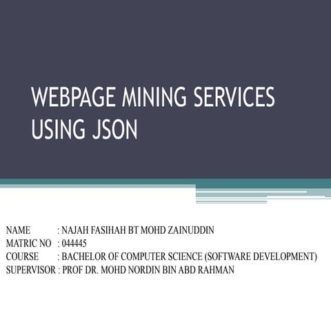Webpage mining services