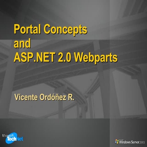 Portal Concepts and .NET Webparts