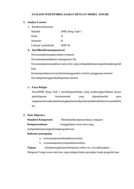 Panduan pelaksanaan tes ujian praktek | DOCX