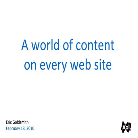 A World of Content on Every Web Site