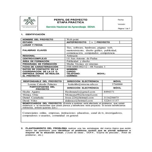 FORMATO DE LA EMPRESA