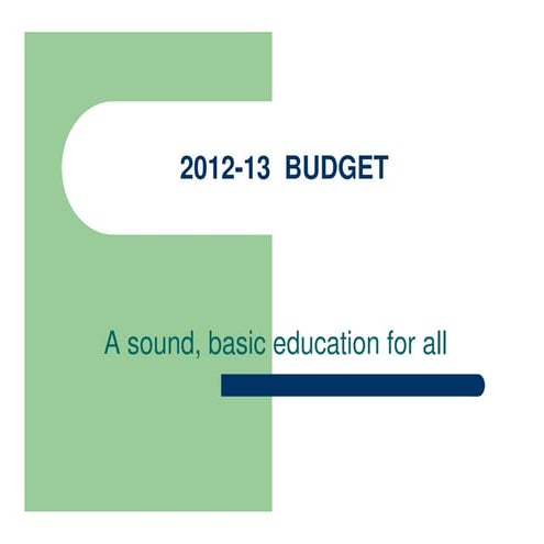 February 29, 2012 Budget Presentation
