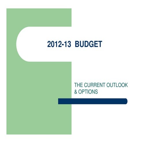 January 25, 2012 Budget Presentation