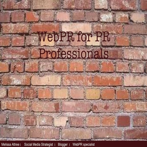 WebPR For PR Professionals