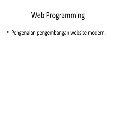 Comprehensive Guide to Modern Web Programming: Frontend, Backend, and ...