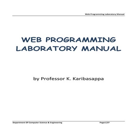 Web programming manual | PDF