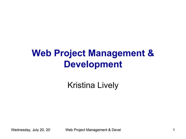 Web project management