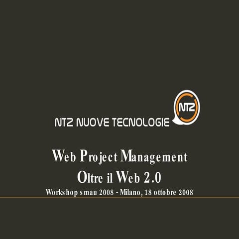 Web Project Management Oltre il Web 2.0