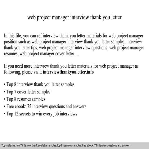 Web project manager