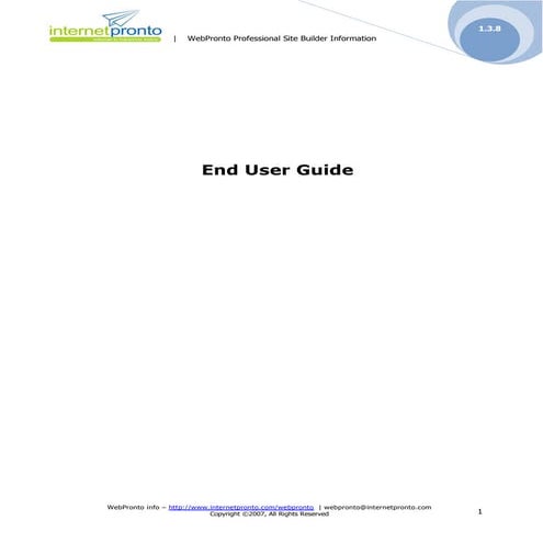 Web Pronto User Guide