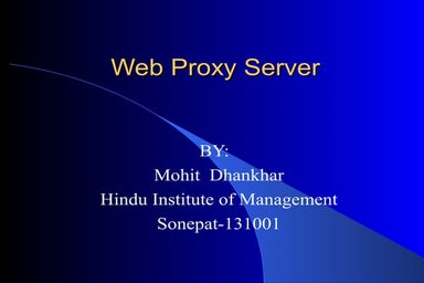 Web Proxy Server