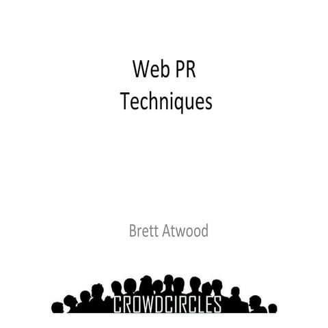 Web PR Techniques