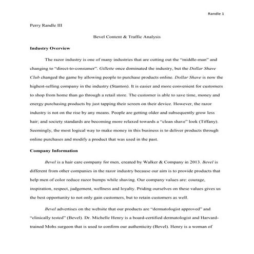 Bevel Content & Traffic Analysis