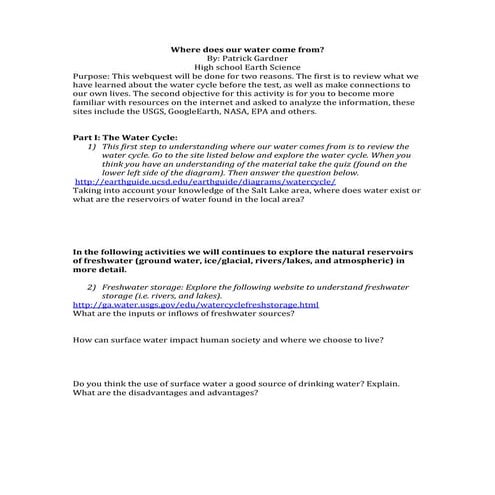 Webquest | PDF | Free Download