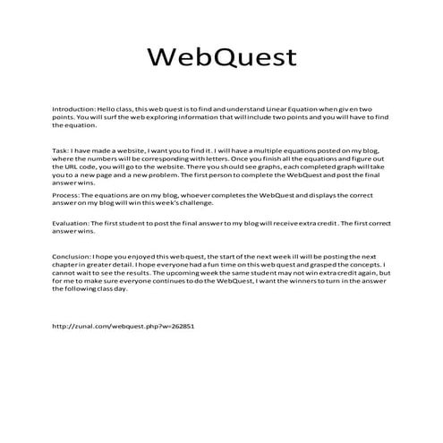 Web quest