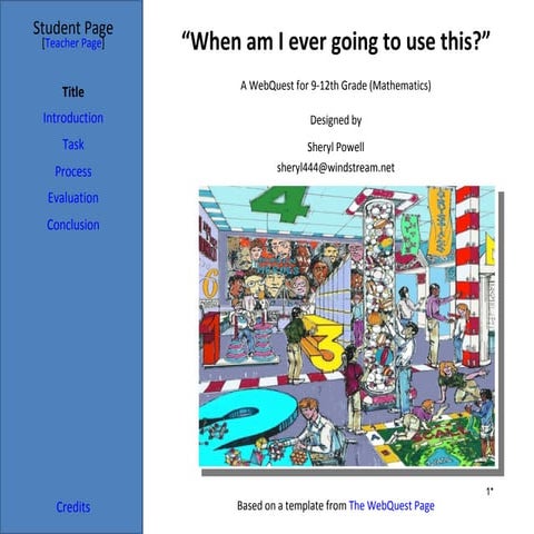 Mathematics WebQuest