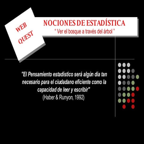 Webquest Nociones De Estadistica