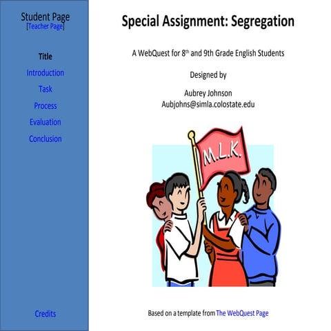 Special Assignment: Segregation WebQuest