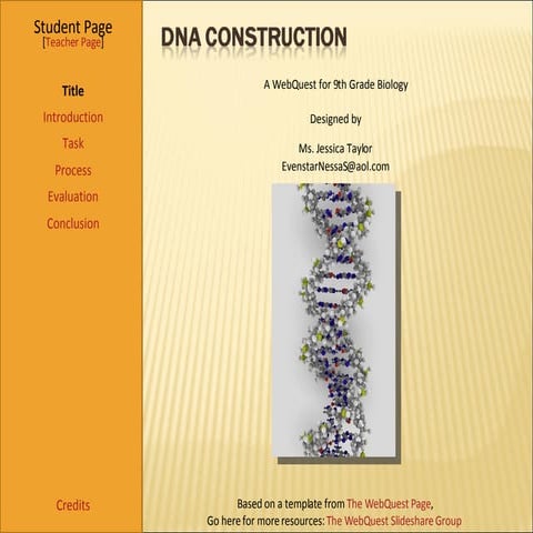 DNA Construction WebQuest