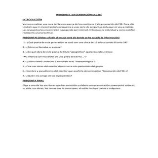 Webquest generación del 98