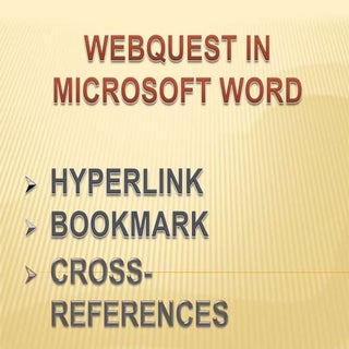 Webquest in microsoft word