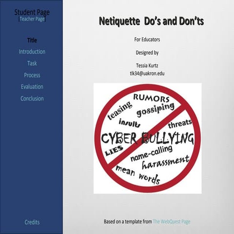 Webquest Internet Netiquette