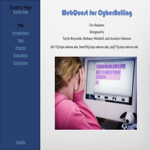 Webquest:Cyberbullying
