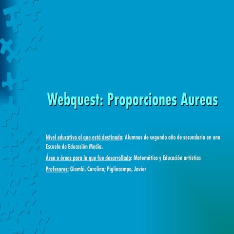Webquest Proporcion Aurea