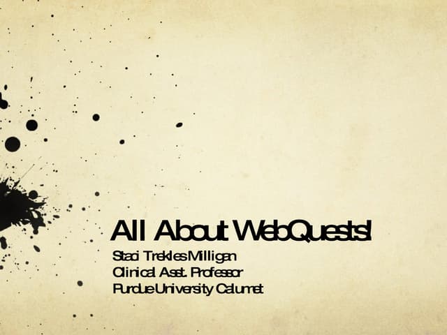 All About Webquests