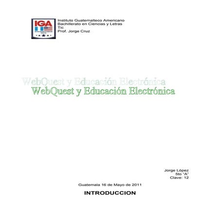 Web quest y educación electrónica