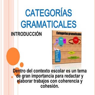 categorias gramaticales
