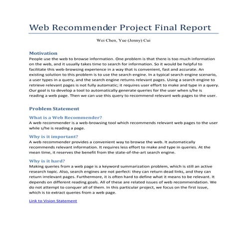 Web Rec Final Report