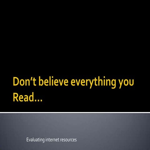 Assessing Web Reliability