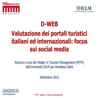 Valutazione dei portali turistici n...