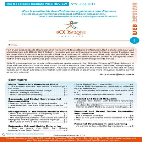 Boostzone Institute - Web Review - June 2011